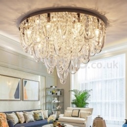 Lampada da soffitto moderna a filo in cristallo di lusso