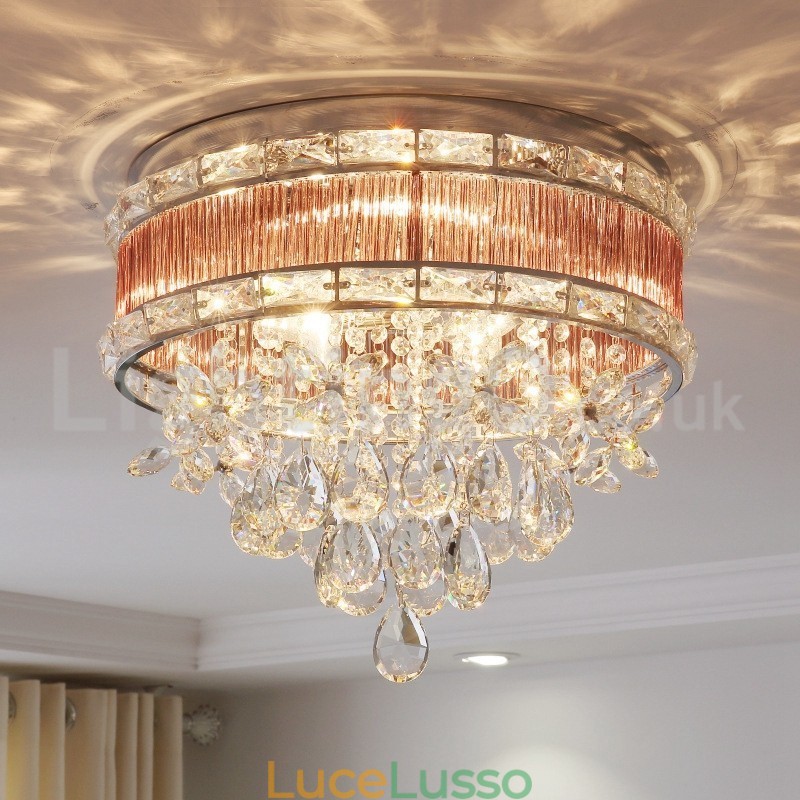 Quest'anno le luci da soffitto a filo in cristallo alla moda moderna