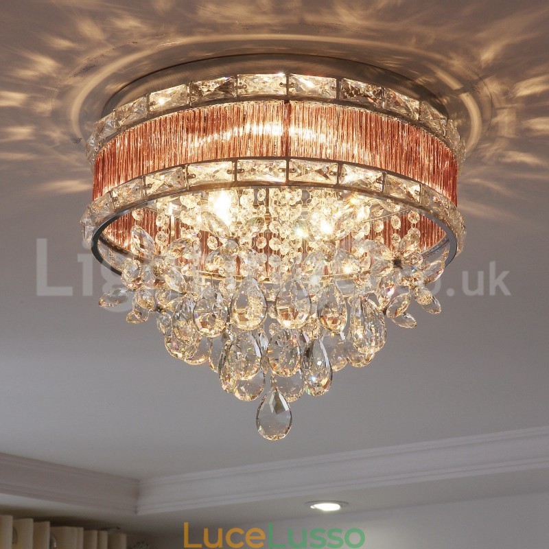 Quest'anno le luci da soffitto a filo in cristallo alla moda moderna