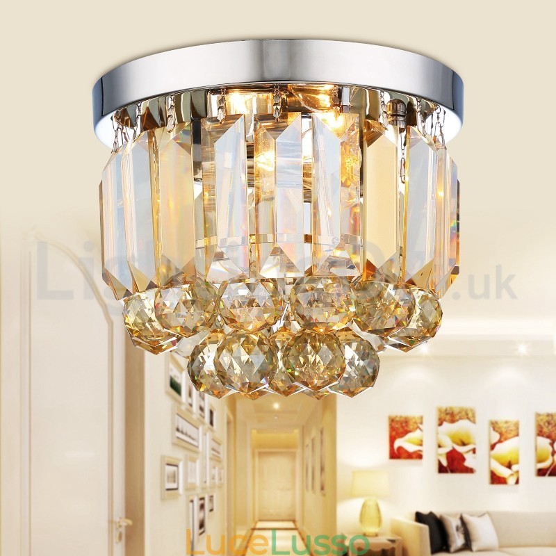 Moderne luci da soffitto in cristallo a filo