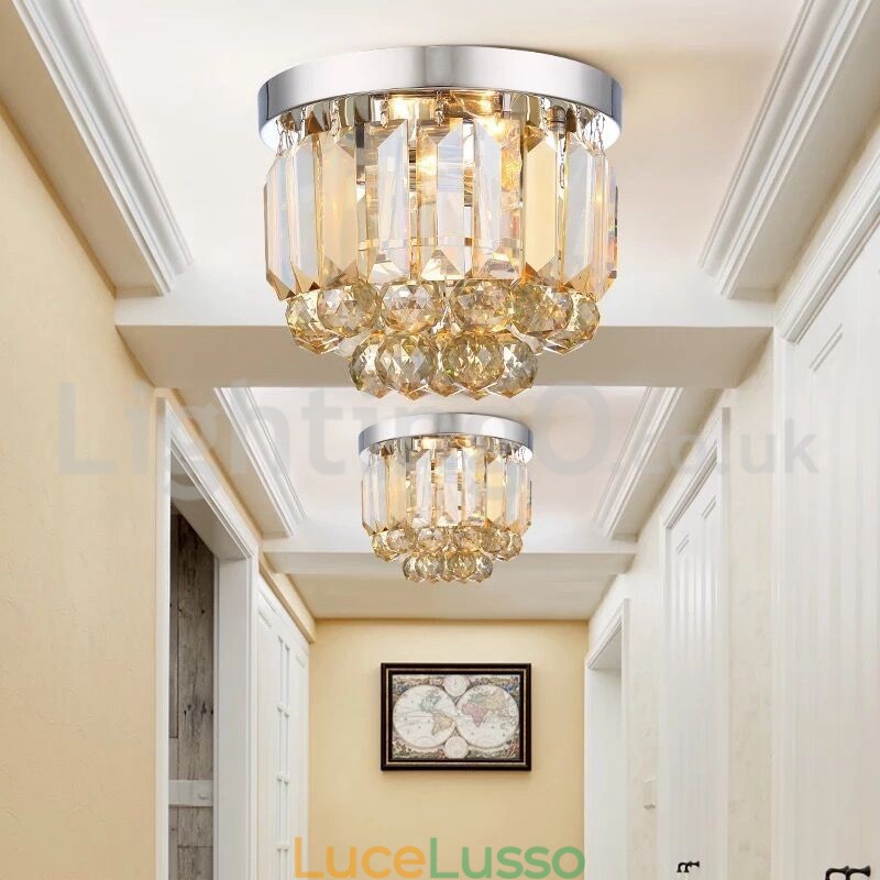 Moderne luci da soffitto in cristallo a filo