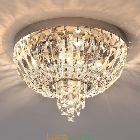 Plafoniere in cristallo rotonde contemporanee squisite da soffitto Plafoniere in cristallo rotonde contemporanee squisite da soffitto