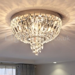Plafoniere in cristallo rotonde contemporanee squisite da soffitto