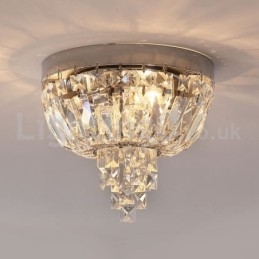 Plafoniere in cristallo rotonde contemporanee squisite da soffitto