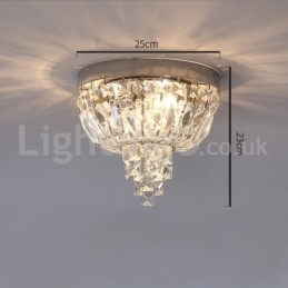 Plafoniere in cristallo rotonde contemporanee squisite da soffitto