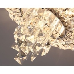Plafoniere in cristallo rotonde contemporanee squisite da soffitto