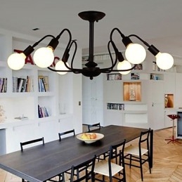 Loft American Vintage Plafoniera Luci Moda Luci Lampada da soffitto in ferro