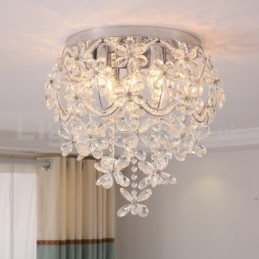 Moderna moda 48CM rotonda montaggio a filo soffitto cristallo luci
