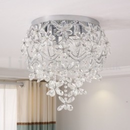 Moderna moda 48CM rotonda montaggio a filo soffitto cristallo luci