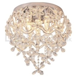Moderna moda 48CM rotonda montaggio a filo soffitto cristallo luci