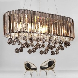 Lampadario di cristallo rettangolare di lusso a prezzi accessibili