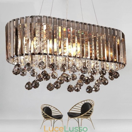 Lampadario di cristallo rettangolare di lusso a prezzi accessibili Lampadario di cristallo rettangolare di lusso a prezzi accessibili