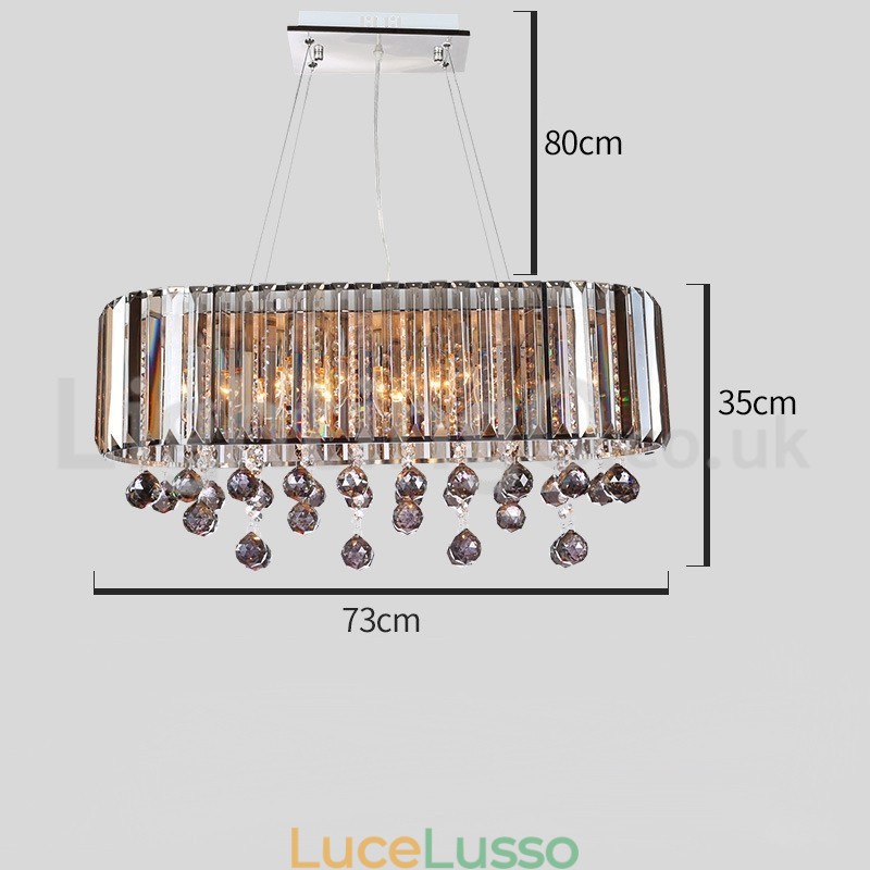 Lampadario di cristallo rettangolare di lusso a prezzi accessibili