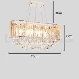 Lampadario di cristallo rettangolare di lusso a prezzi accessibili
