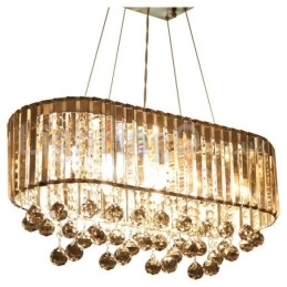 Lampadario di cristallo rettangolare di lusso a prezzi accessibili