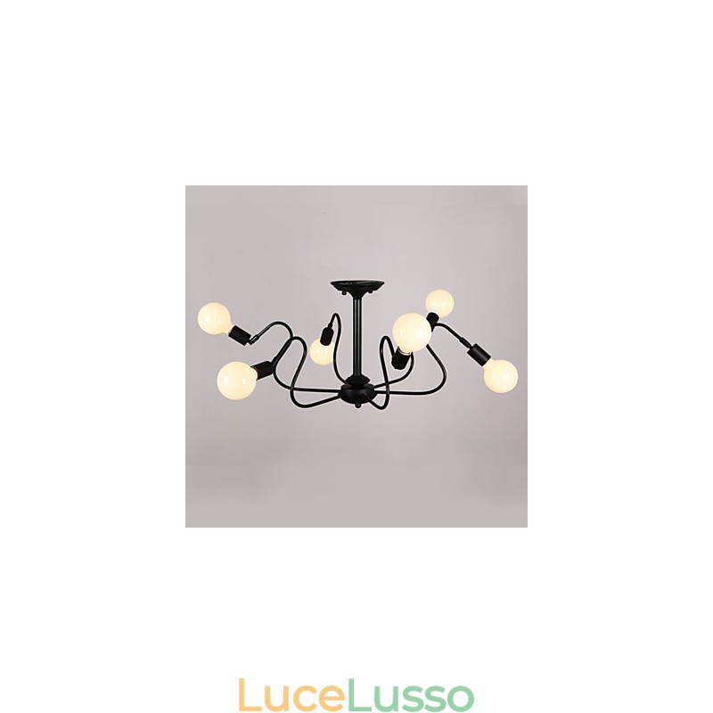 Loft American Vintage Plafoniera Luci Moda Luci Lampada da soffitto in ferro