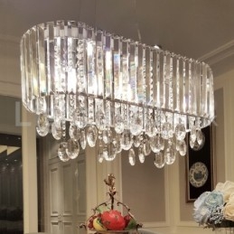 Lampadario di cristallo rettangolare di lusso a prezzi accessibili