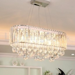 Lampadario di cristallo rettangolare di lusso a prezzi accessibili