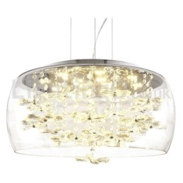 Moderno 40CM 50CM rotondo paralume in vetro trasparente lampada a sospensione in cristallo