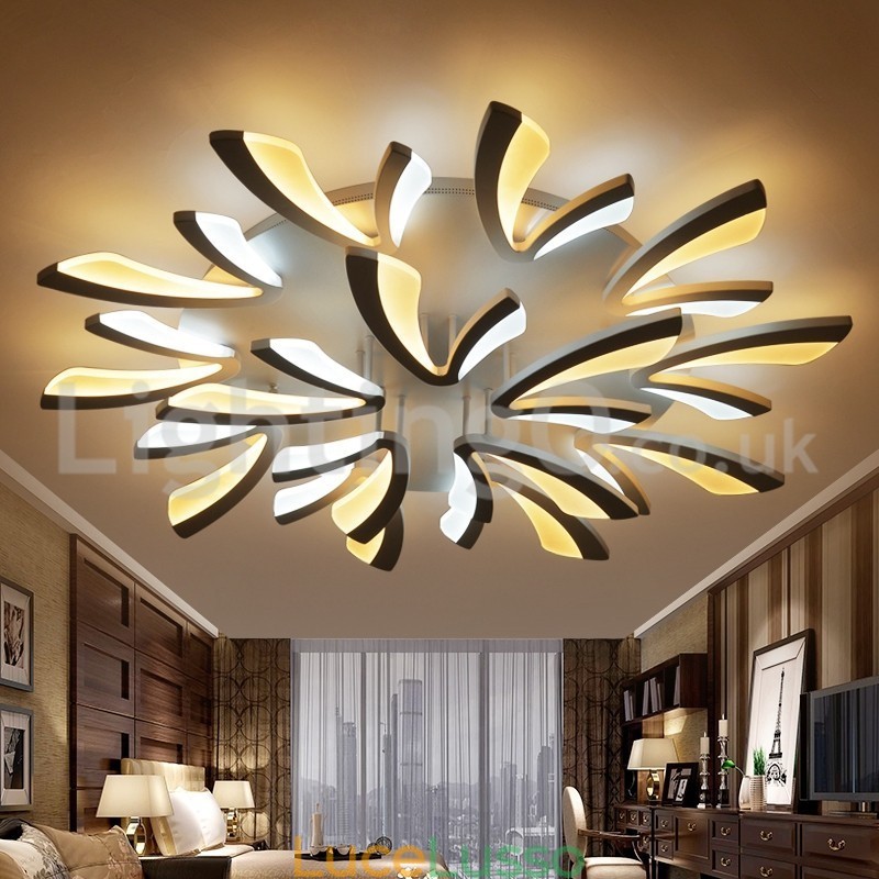 Personalità 15 luci eleganti moderne plafoniere da soffitto a filo