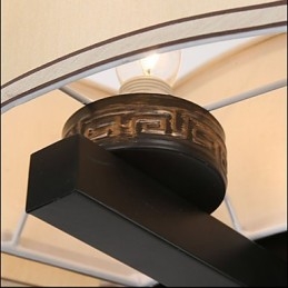 Lampadario in stile cinese in ferro e rame, imitazione lampade ad aria