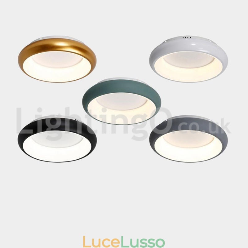 Moderne luci da soffitto rotonde montate a filo