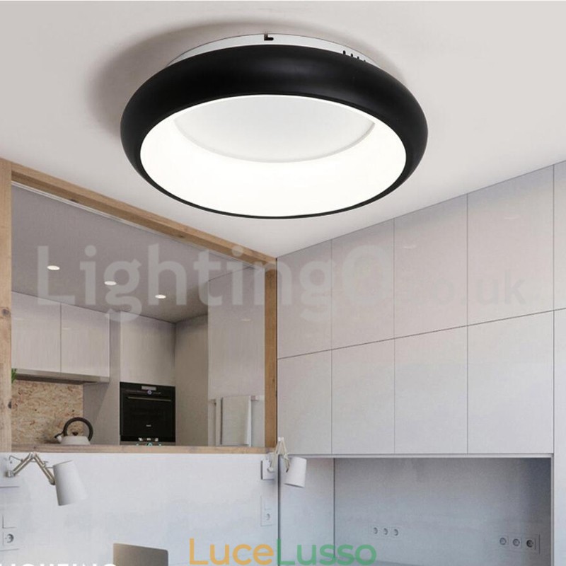 Moderne luci da soffitto rotonde montate a filo
