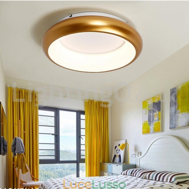 Moderne luci da soffitto rotonde montate a filo