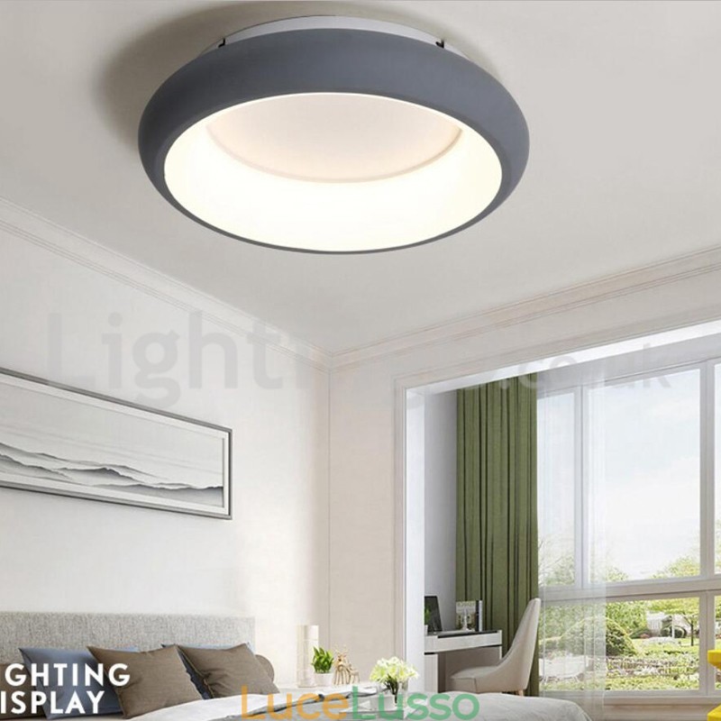 Moderne luci da soffitto rotonde montate a filo