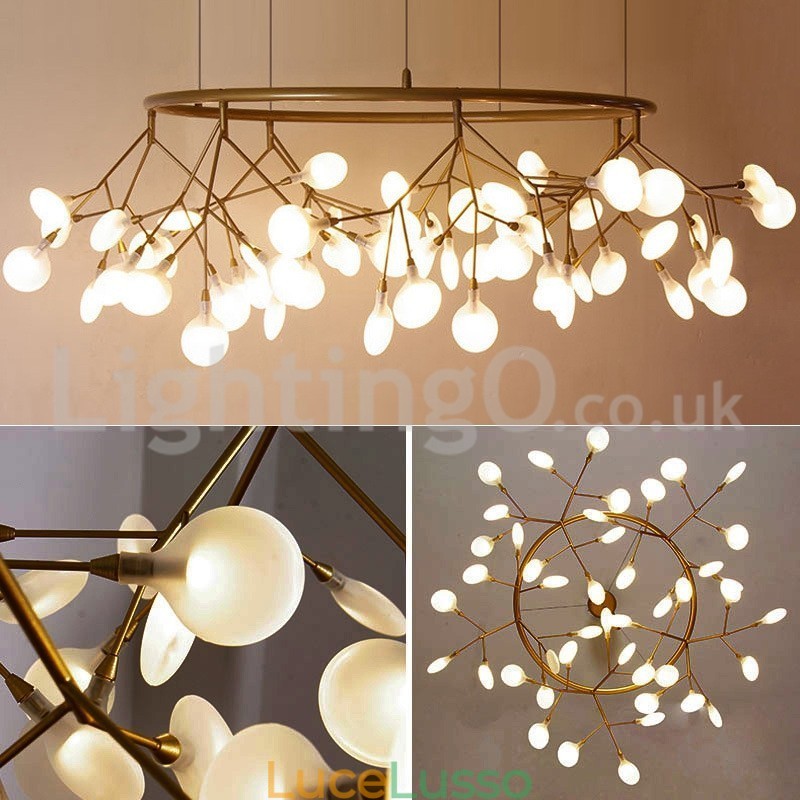 Lampadario di lusso postmoderno rotondo Fireflies