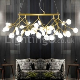 Lampadario di lusso postmoderno rotondo Fireflies