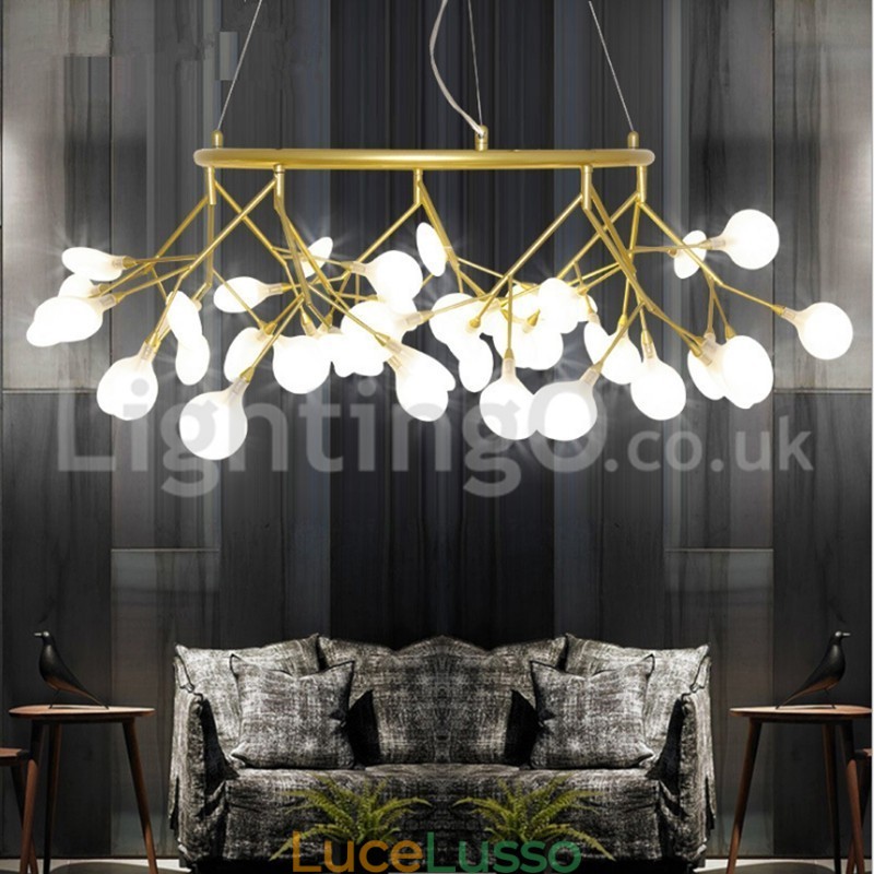 Lampadario di lusso postmoderno rotondo Fireflies