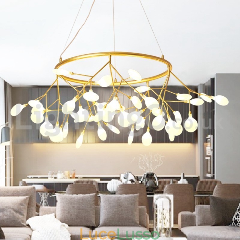 Lampadario di lusso postmoderno rotondo Fireflies