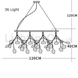 Lampadario lucciole postmoderno