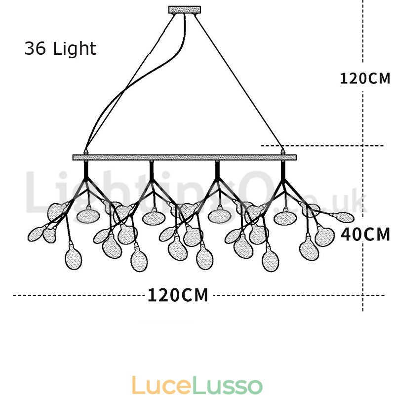 Lampadario lucciole postmoderno
