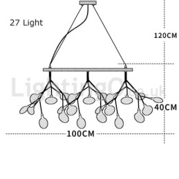 Lampadario lucciole postmoderno