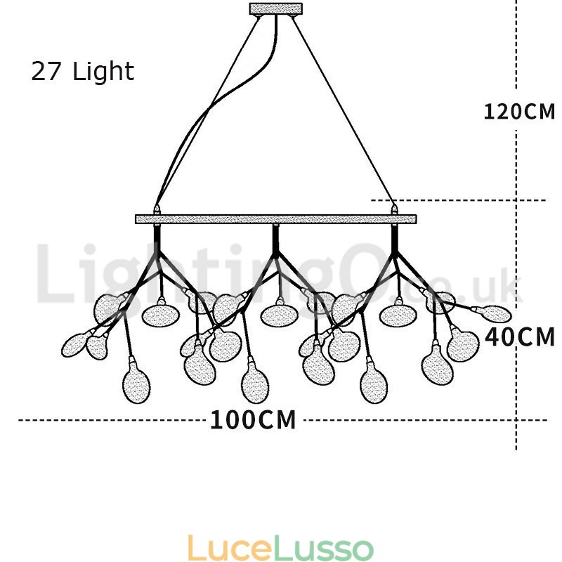 Lampadario lucciole postmoderno