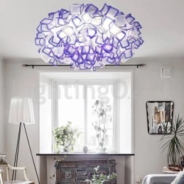 Moderna fonte di luce, luci da soffitto a filo con commutazione a tre colori