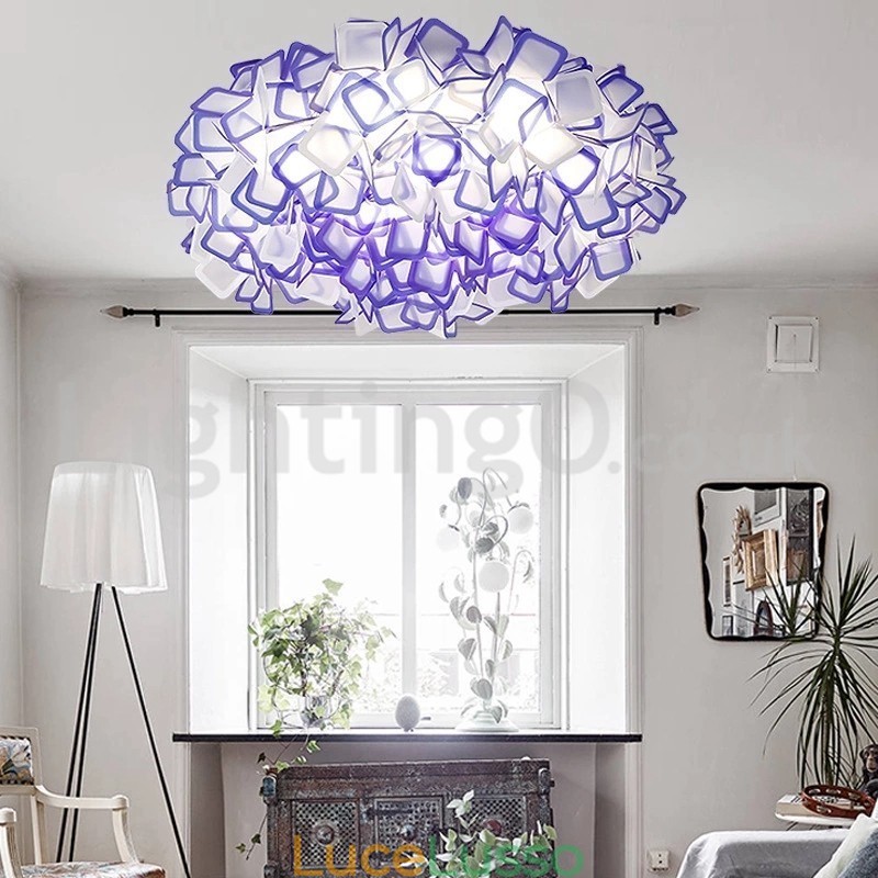 Moderna fonte di luce, luci da soffitto a filo con commutazione a tre colori