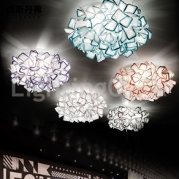 Moderna fonte di luce, luci da soffitto a filo con commutazione a tre colori