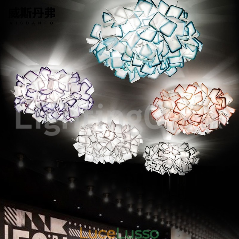 Moderna fonte di luce, luci da soffitto a filo con commutazione a tre colori