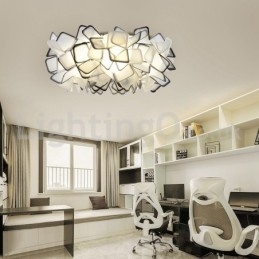 Moderna fonte di luce, luci da soffitto a filo con commutazione a tre colori