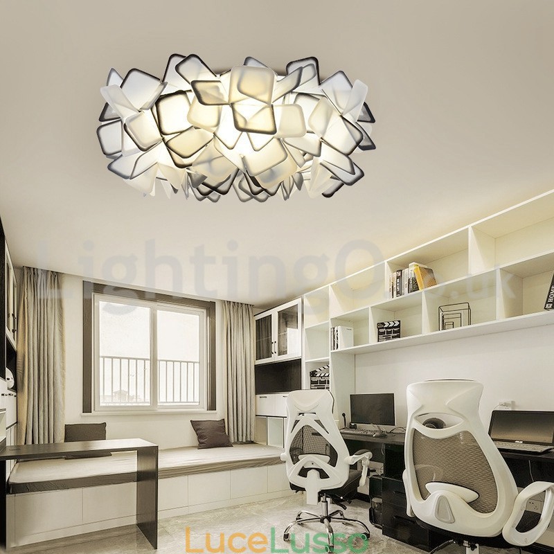 Moderna fonte di luce, luci da soffitto a filo con commutazione a tre colori