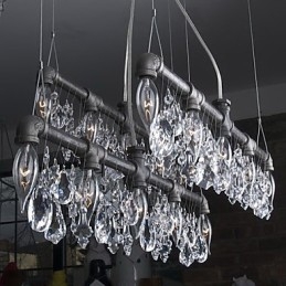 Lampadario creativo in stile nordamericano a 5 luci con design a tubi