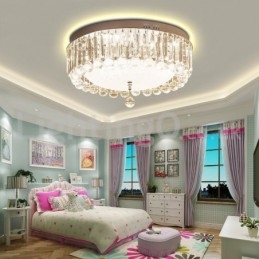 Moderne luci da soffitto rotonde in cristallo a filo