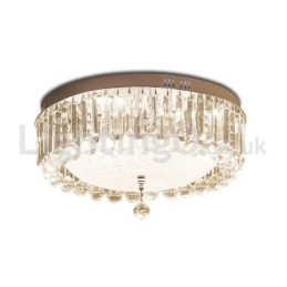 Moderne luci da soffitto rotonde in cristallo a filo