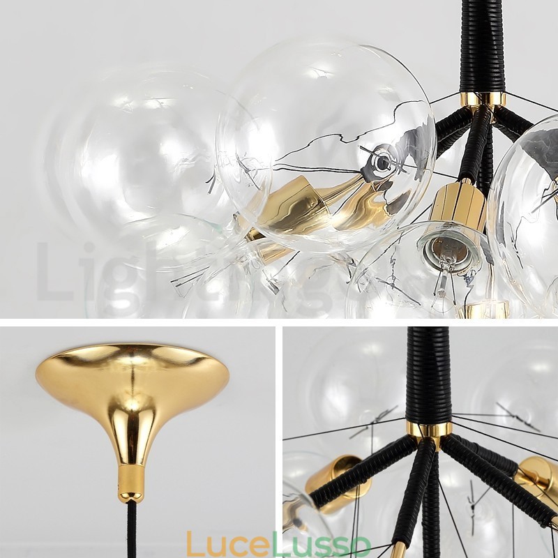 Lampada a sospensione moderna a forma di palla di bolla