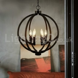 Lampada a sospensione a forma di palla retrò