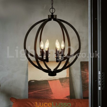 Lampada a sospensione a forma di palla retrò Lampada a sospensione a forma di palla retrò