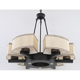 Lampadario in stile cinese in ferro e rame, imitazione lampade ad aria